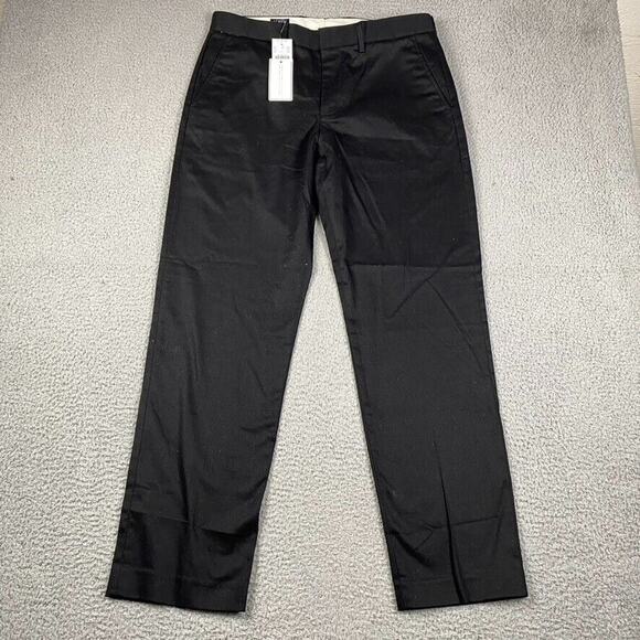 J, Crew Bedford Flex Dress Chino Pants Men's 33x32 Black New J5007 - Picture 1 of 10